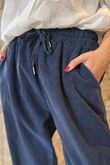 Made in Italy Baby Cord Classic Slim Jogger Navy